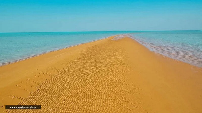ساحل دوطرفه قشم در جزر
